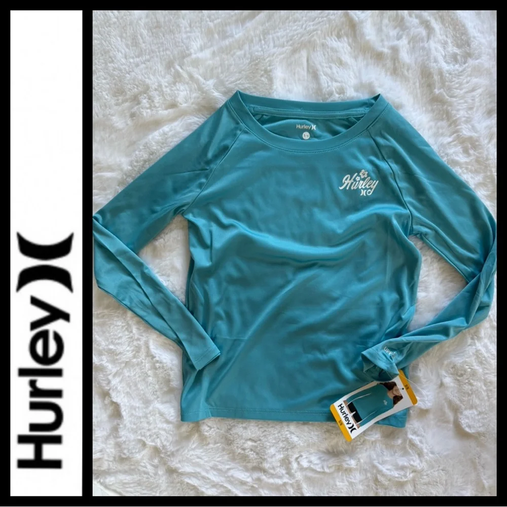NWT Hurley Kids Blue Rash Guard